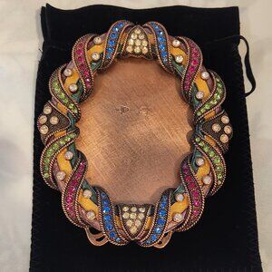 Picture frame enameled with rhinestones 3x3.5